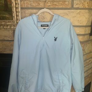 PACSUN PLAYBOY windbreaker in baby blue